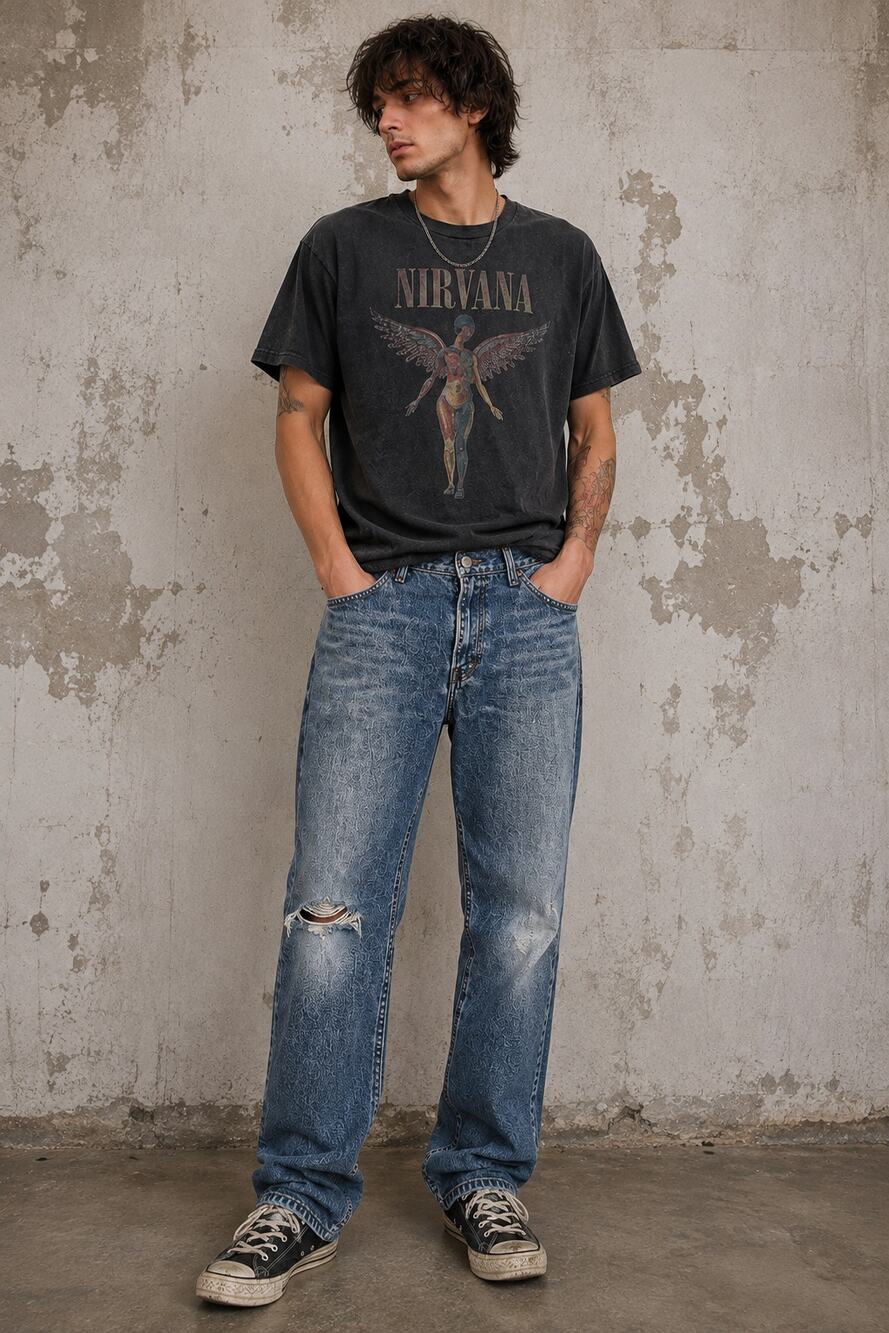 Levi's 505 Men's Jeans 33x30 Regular Straight Distressed Grunge 100% Cotton